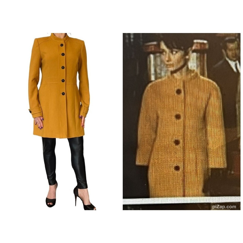 KARL LAGERFELD MARIGOLD WOMEN'S PEA DRESS COAT SZ 4-6  "AUDREY HEPBURN"